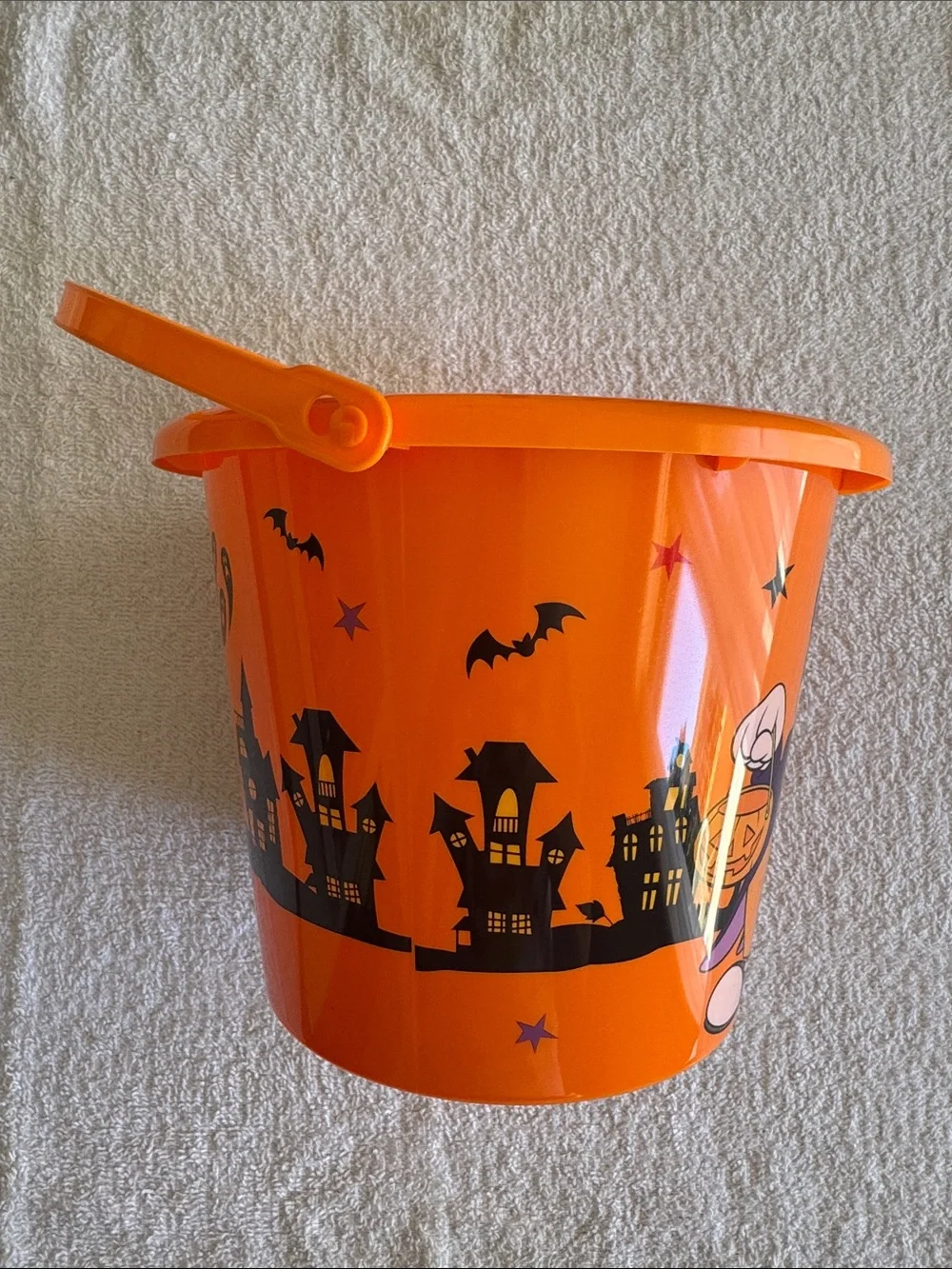 Disney Orange Mickey Mouse Halloween Treat Candy Bucket